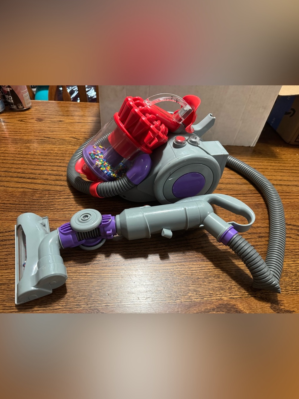 Dyson Kids Toy Vacuum Cleaner - Purple and Red Pretend Play